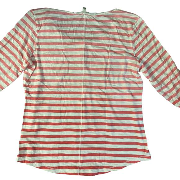 Banana Republic Pink Ombre Stripe Tee XL 3/4 Sleeve Summer Watercolor Dream - Picture 6 of 6